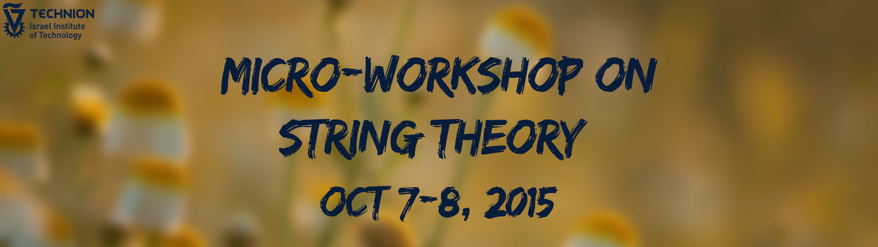 micro-workshop on string theory, october 7-8 2015