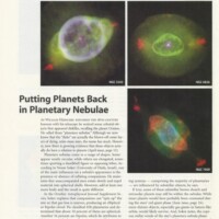 תאור הרעיון שלי שכוכבי לכת עשוים להשפיע על מבנה של ערפיליות פלנטריות SkyTelescope1997